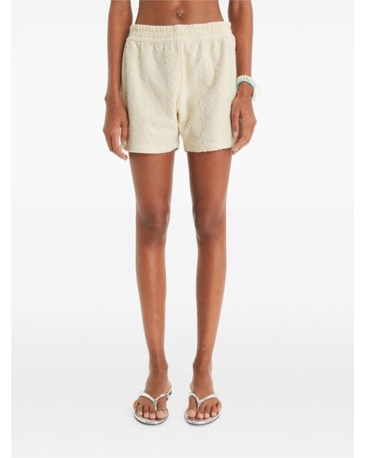 Tory Burch Natural Jacquard Sponge Shorts