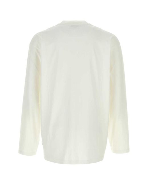 Jil Sander White Solid T-Shirt for men