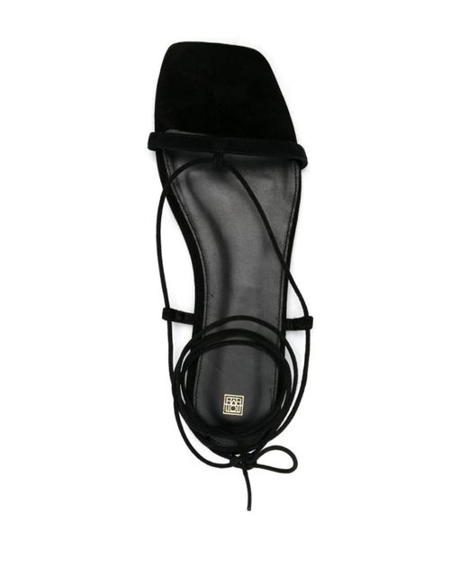 Totême White Leather Flat Sandals