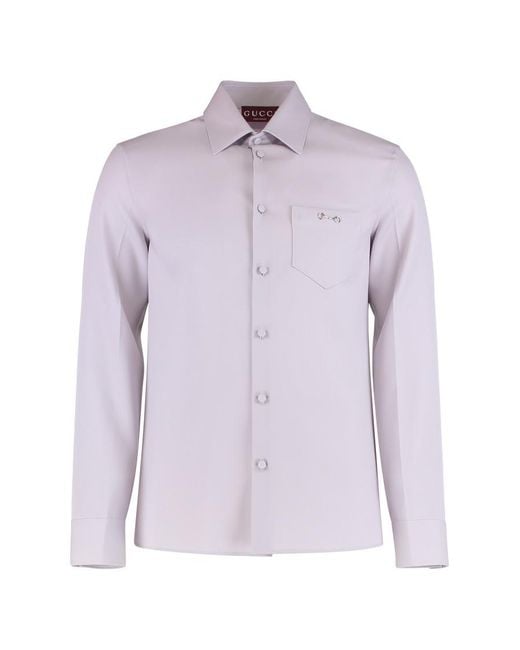 Gucci Purple Solid Shirt for men