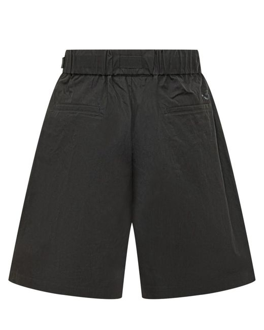 Y-3 Black Solid Shorts for men
