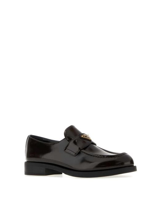 Prada Black Leather Loafers