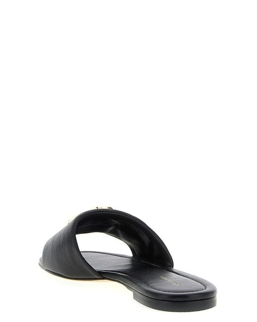 Tory Burch Black Logo Flats