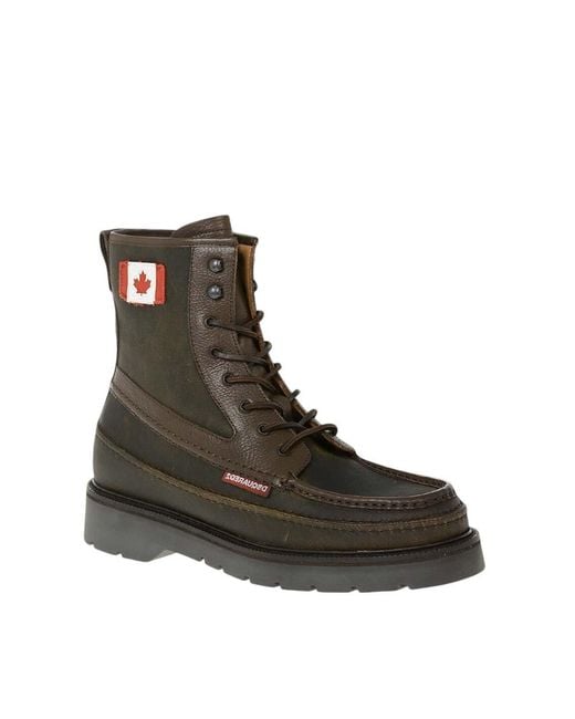 DSquared² Brown Logo Boots for men