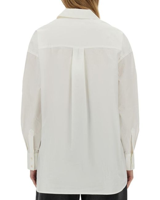 YMC White Oversized Solid Shirt