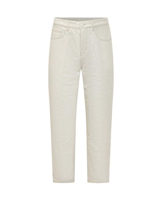 AMI White Regular Solid Jeans for men