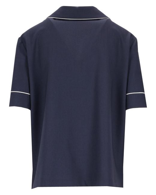 P.A.R.O.S.H. Blue Regular Solid Shirt