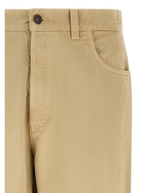 Prada Natural Triangle Logo Jeans for men