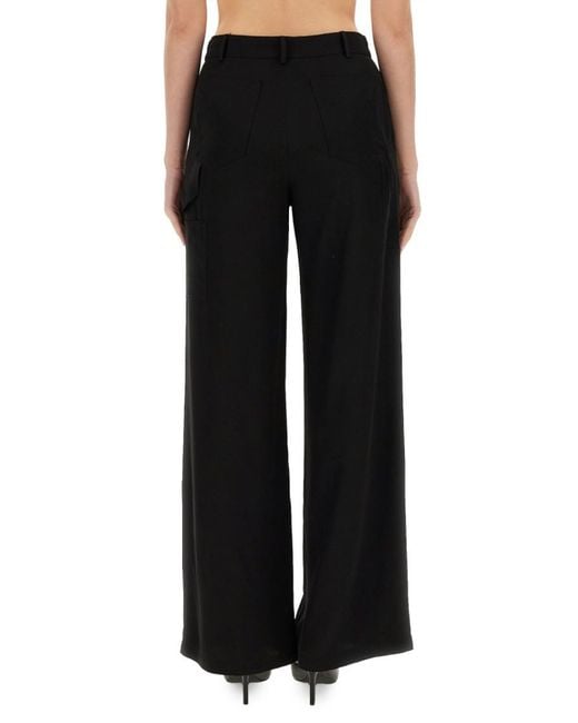 Moschino Black Regular Flat Front Pants