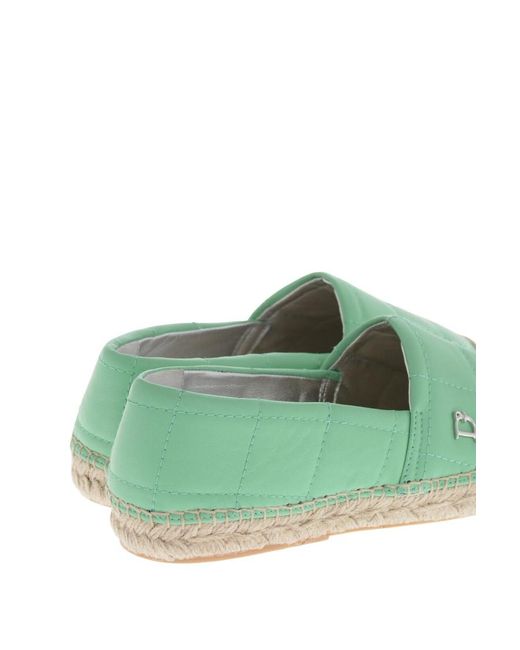 DSquared² Green Leather Espadrilles