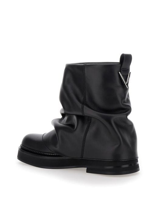 The Attico Black Mini Robin' Combat Boot