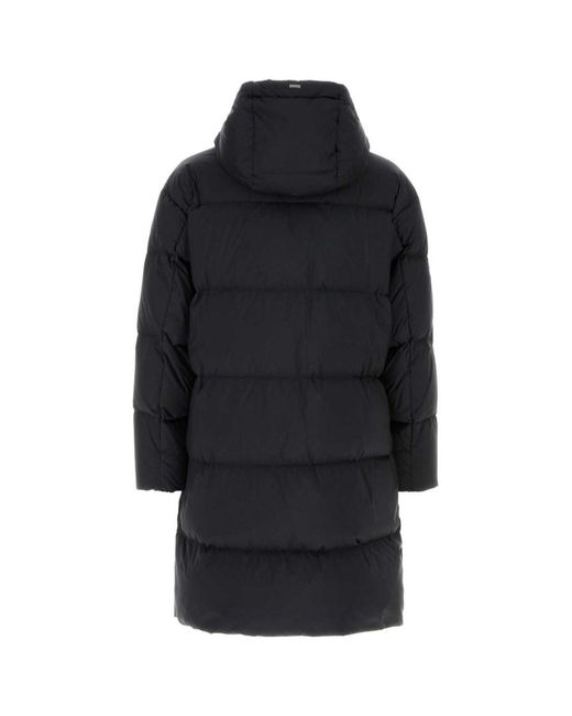 Herno Black Quilted Down Jacket for men