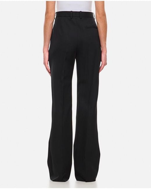 Bottega Veneta Black Sartorial Wool Twill Flared Pants