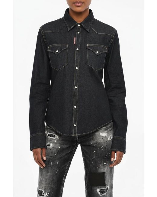 DSquared² Black Slim Solid Shirt