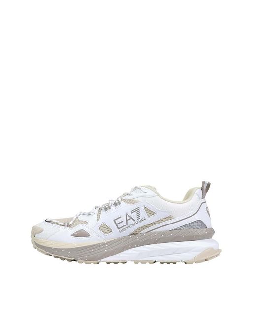 EA7 White Logo Sneakers for men