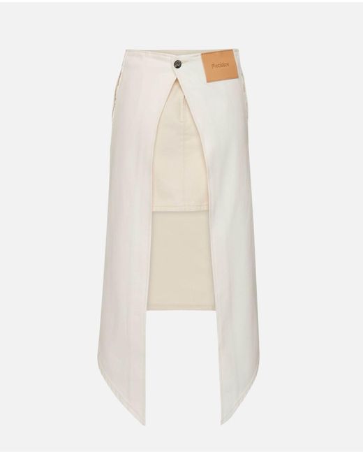 J.W. Anderson White Layered Midi Skirt