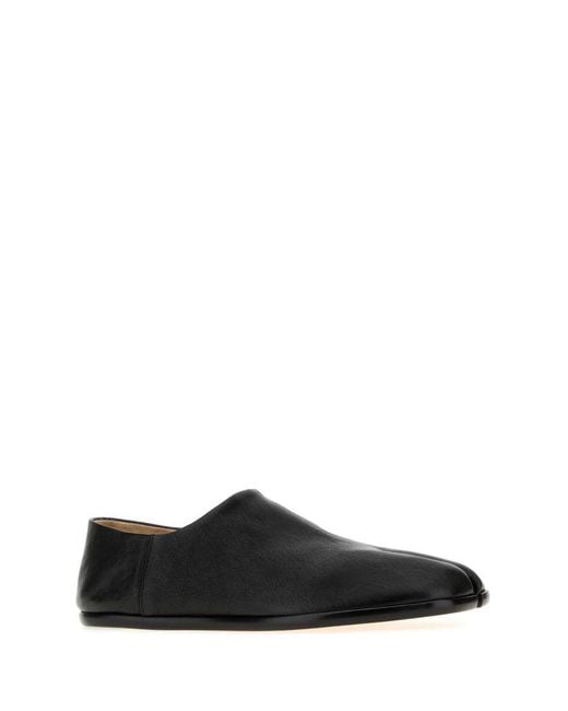 Maison Margiela Black Solid Loafers for men