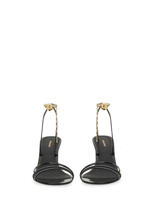 Ferragamo White Open Toe Heels