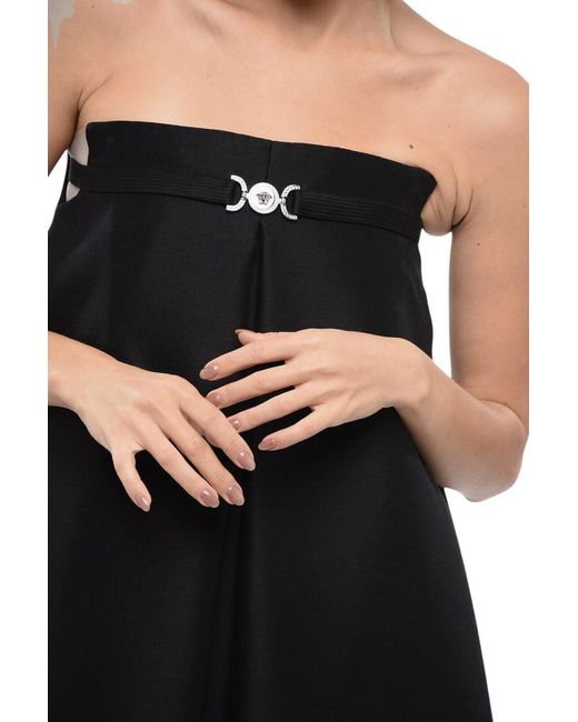 Versace Black Strapless Mini Dress