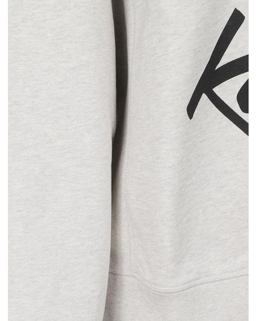 KENZO Gray Crewneck Printed Sweatshirt for men