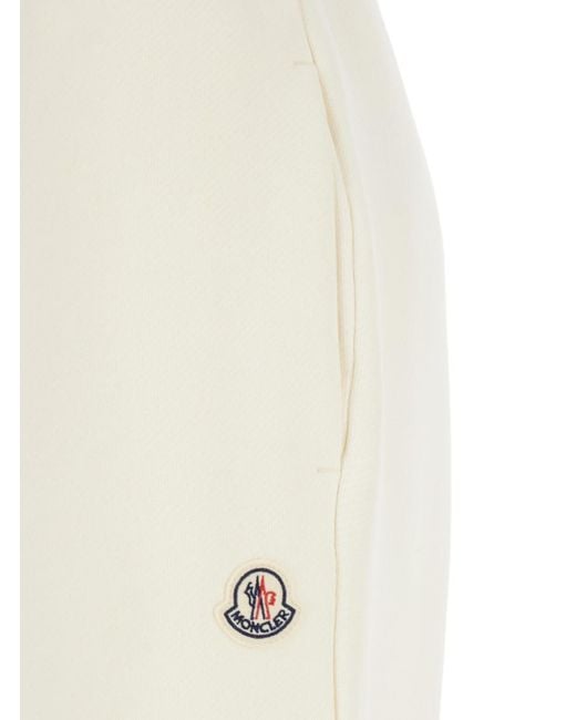 Moncler White Relaxed Joggers Pants