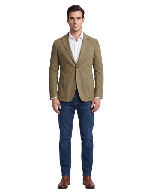 Corneliani Natural Single Breasted Blazer for men