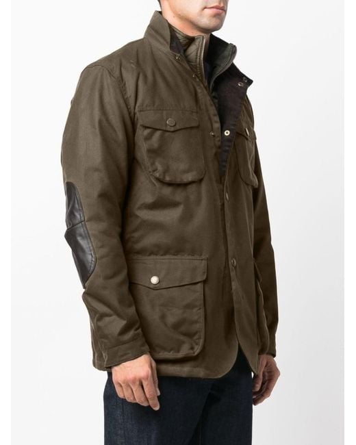 Barbour Green Stand-Up Collar Jacket for men