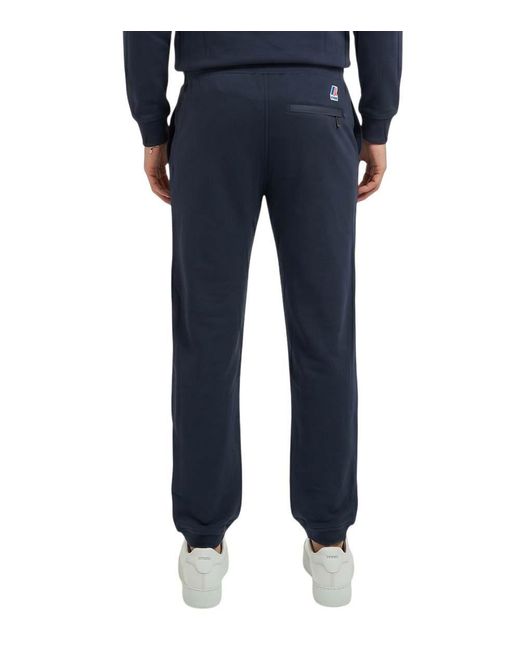K-Way Blue Regular Trouser for men