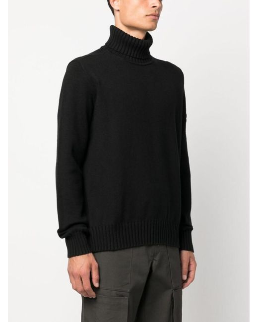 Stone Island Black Cotton Sweater for men