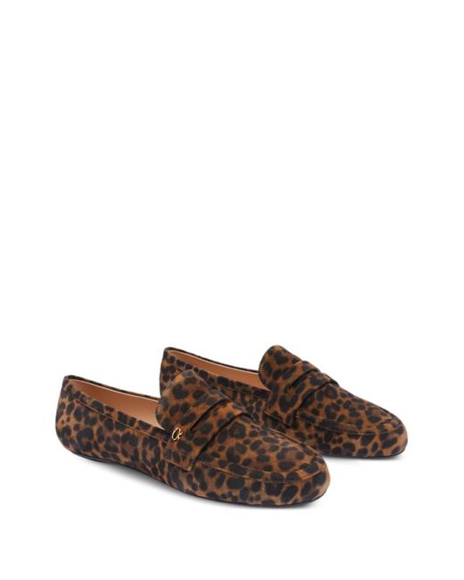 Gianvito Rossi Brown Slip On Loafers