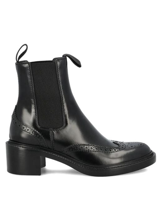 Saint Laurent Black Leather Chelsea Boots