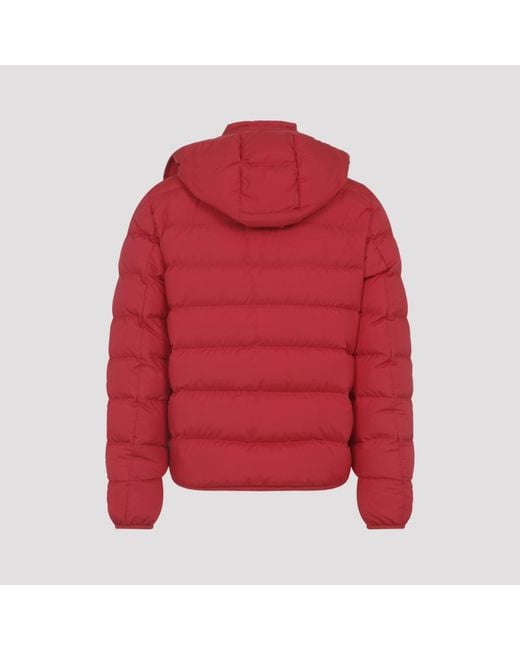 Moncler Red Hooded Logo Jacket for men