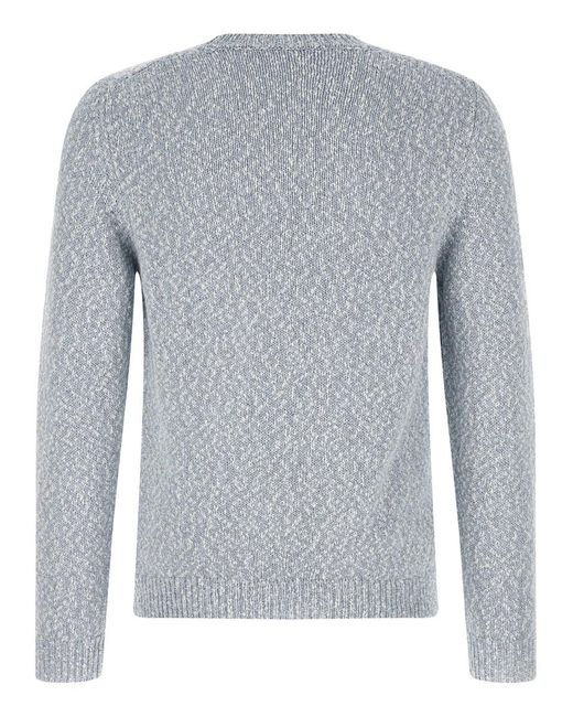 Zanone Gray Knitted Sweater for men