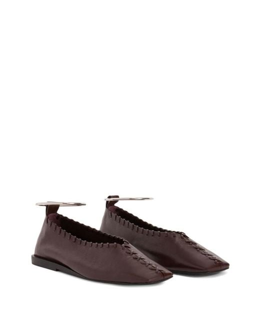 Jil Sander Brown Ring Ballerina