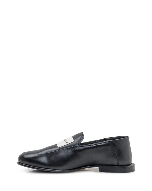 Givenchy White Logo Label Loafers