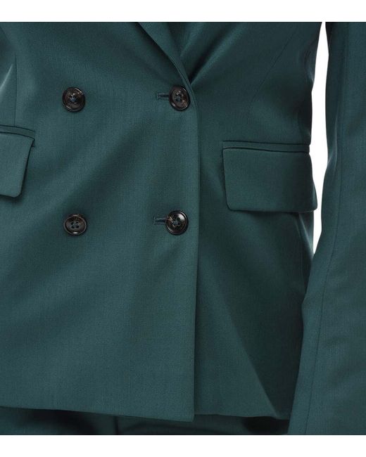 Amiri Blue Solid Peaked Lapel Blazer