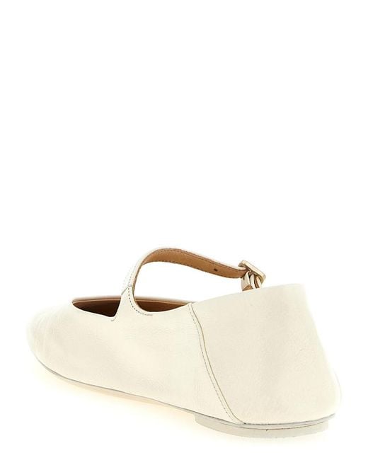 Marsèll Natural Solid Strascico Ballet Flats