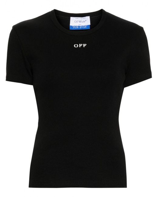 Off-White c/o Virgil Abloh Black Off Stamp Ribbed-Knit Top