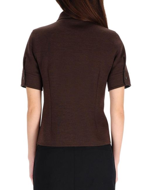Gucci Brown Slim Solid Shirt