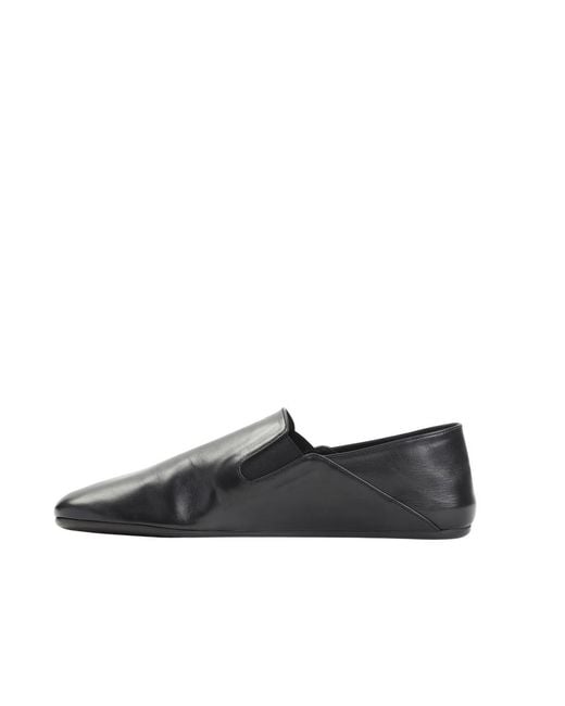 Prada Black Solid Slip-On Loafers for men