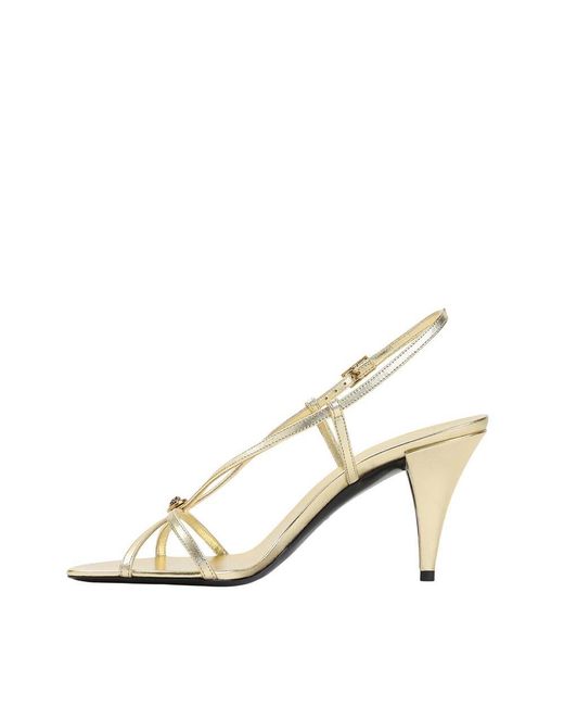 Versace Metallic Slingback Heels