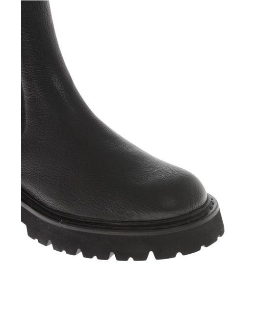 Ferragamo Black Textured Boots