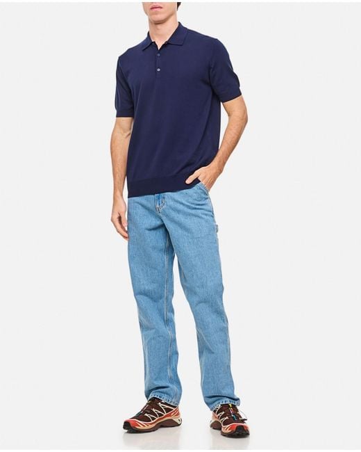 K-Way Blue Button Down Polo Shirt for men