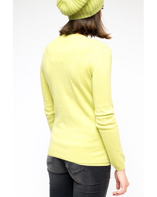 LA ROSE Yellow Cashmere Cardigan