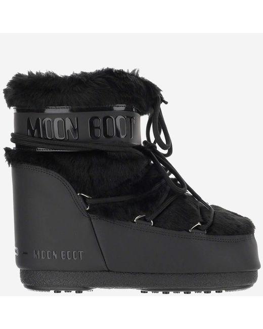 Moon Boot Black Logo Boots