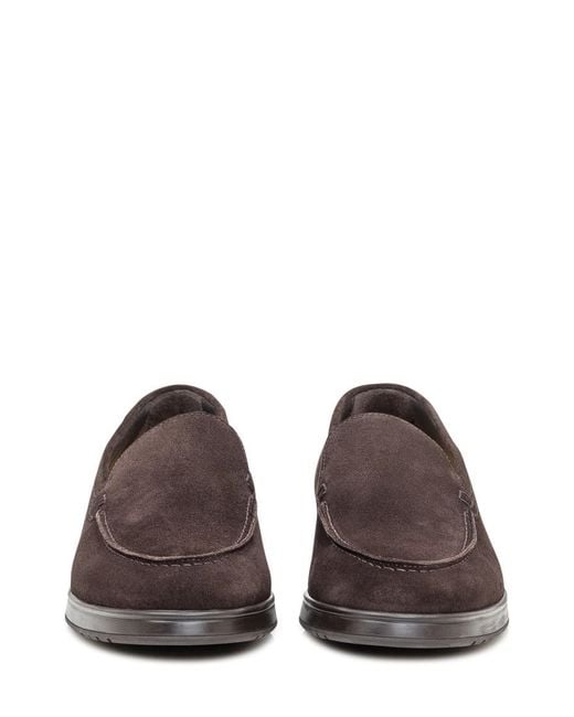 Doucal's Brown Solid Loafers for men