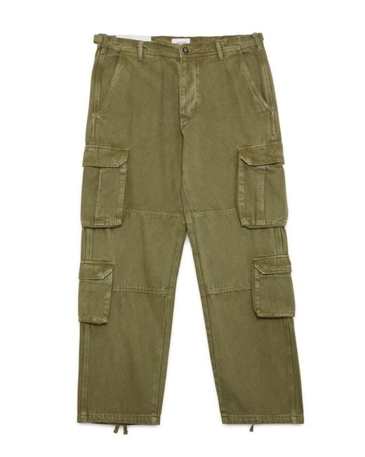 AMISH Green Logo Cargo Trousers for men