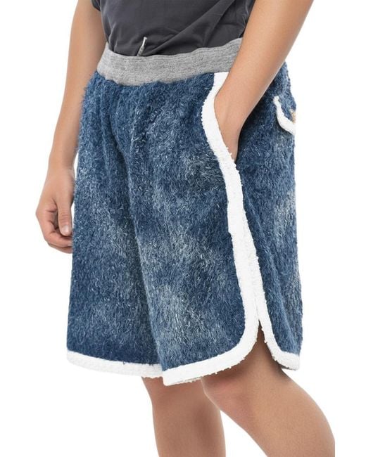 DSquared² Blue Textured Shorts for men