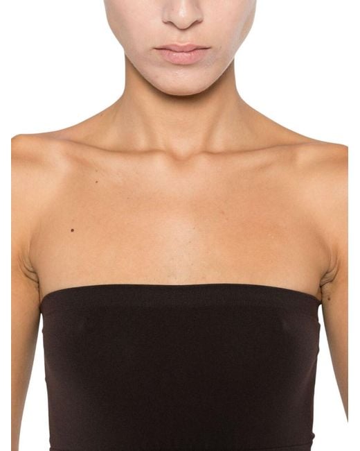 Wolford Black Solid Strapless Top