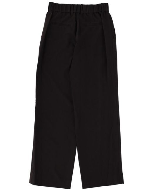 Staud Black Straight Flat Front Pants